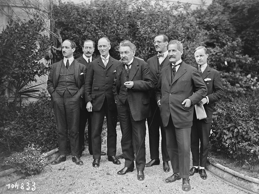 <p style="text-align: center;"><strong style="text-align: center;">&nbsp;</strong><strong>October 7th 1925. Locarno, the French delegation. Left to right: Messrs. Fromageot, Briand and Berthelot</strong><br style="text-align: center;" /><span style="text-align: center;">Source / Cr&eacute;dit :&nbsp;</span><a style="text-align: center;" href="https://gallica.bnf.fr/ark:/12148/btv1b53155082z.item" target="_blank" rel="noopener">BNF / Gallica</a></p>